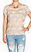Sequin and Lace Striped Tee Thumb 1