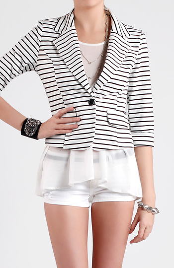 Classic Sailor Stripe Blazer Slide 1