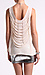 Scoop neck chiffon tank with back detail Thumb 2