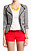 Striped Gold Button Blazer Thumb 1