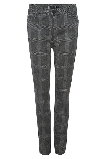 Kut from the Kloth High Rise Plaid Ankle Skinny Slide 1