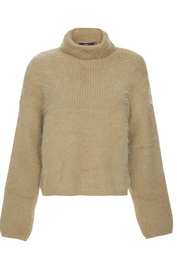 Eyelash Knit Roll Neck Sweater Slide 1