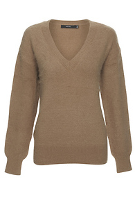 Vero Moda Eyelash Knit V-Neck Sweater Slide 1