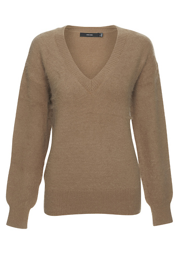 Eyelash Knit V-Neck Sweater Slide 1