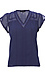 1. State Short Sleeve Blouse with Lace Thumb 1