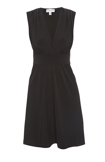 Veronica M V Neckline Sleeveless Dress Slide 1