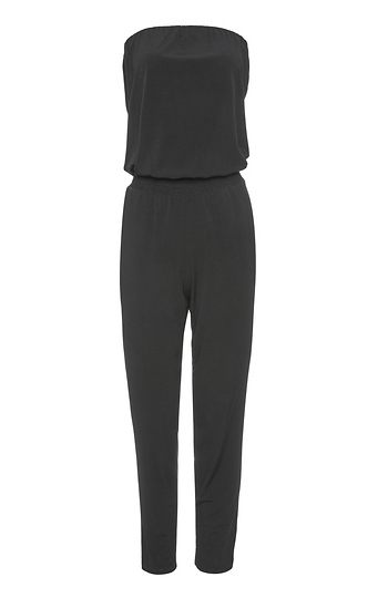 Veronica M Smocked Waist Strapless Jumpsuit Slide 1