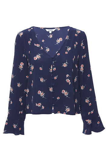 BB Dakota Button Down Floral Blouse Slide 1