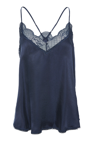 Solid Lace Trim Cami Slide 1