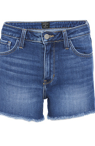 Just Black Frayed Hem Short Slide 1