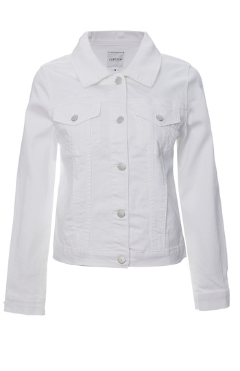 Just Black White Denim Jacket Slide 1