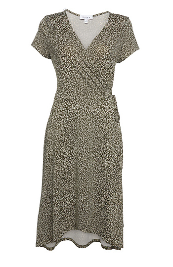 Midi Faux Wrap Dress Slide 1