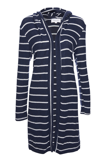 Striped Brushed Cardigan Slide 1