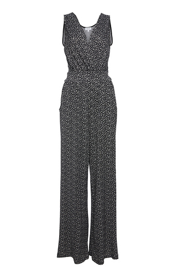 Printed Surplice Jumpsuit Slide 1
