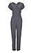 Surplice Short Sleeve Jumpsuit Thumb 1