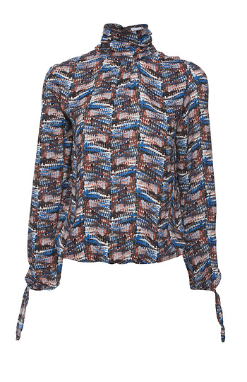 Veronica M High Neck Blouse Slide 1
