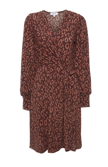 Cheetah Print Surplice Dress Slide 1