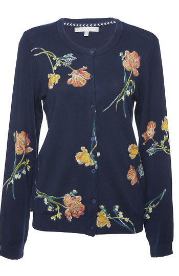 Daniel Rainn Floral Print Cardigan Slide 1