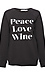 South Parade Peace, Love, Wine Sweatshirt Thumb 1