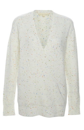 Speckled Cross Front Sweater Slide 1