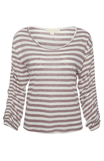 Striped Boat Neck Tee Slide 1