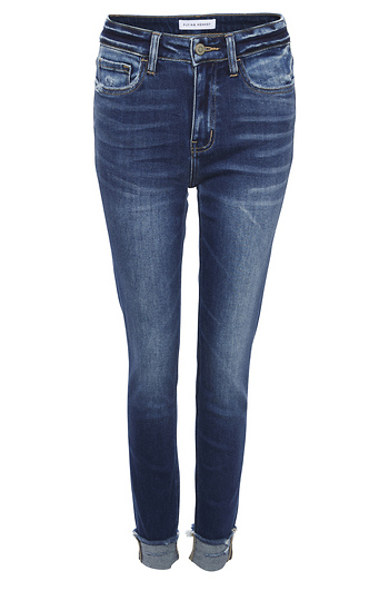 Released Fray Hem Skinny w/ Cuff Slide 1