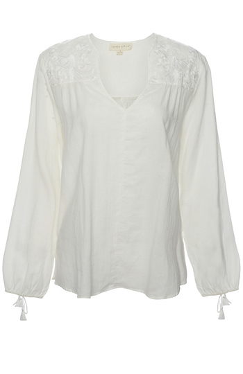 Long Sleeve Embroidered Top Slide 1