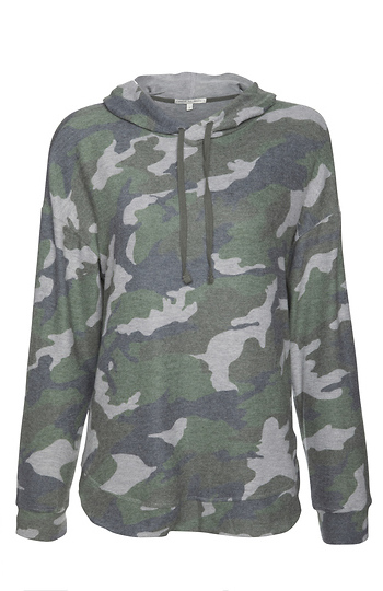 Search for Sanity Camo Shirttail Hem Hoodie Slide 1