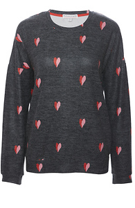 PJ Salvage Heart Print Top Slide 1