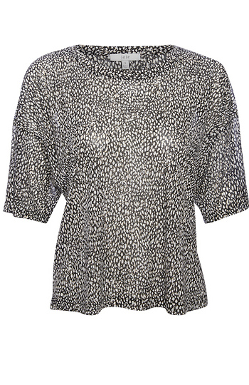 Joie Short Sleeve Printed Top Slide 1