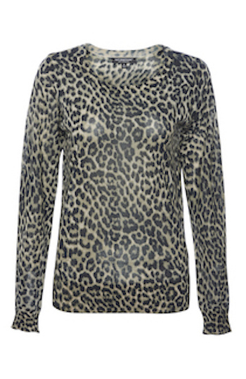 Liverpool Leopard Print Knit Top Slide 1
