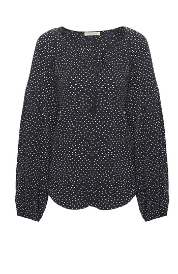 Dot Print Peasant Top Slide 1
