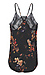 Black Silky Lace Trim Slip Floral Cami Thumb 2
