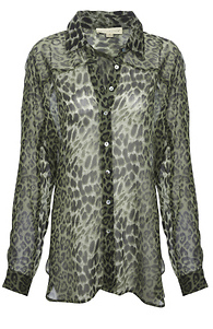 Leopard Print Button Down Top Slide 1