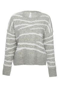 Round Neck Striped Pullover Slide 1