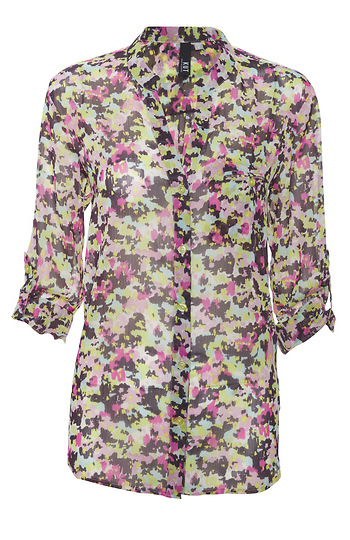 Kut from the Kloth Floral Button Front Top Slide 1