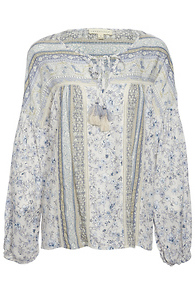 Mixed Floral Print Long Sleeve Top Slide 1