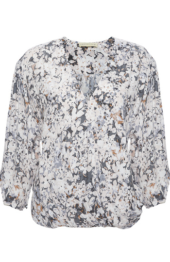 Floral Print Wrap Top Slide 1