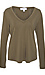 Veronica M Cupro Long Sleeve V-Neck Thumb 1