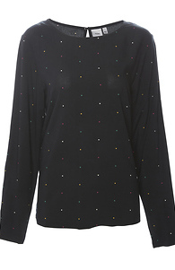 ICHI Polka Dot Long Sleeve Slide 1