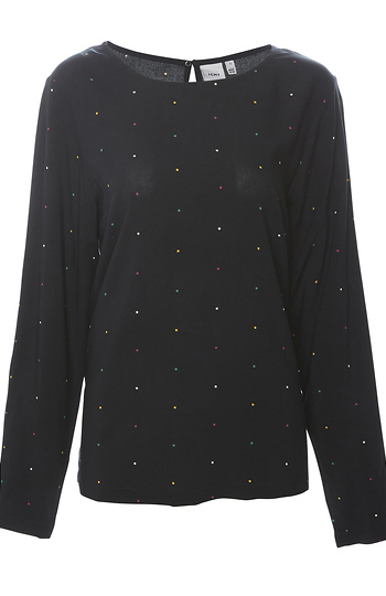 ICHI Polka Dot Long Sleeve Slide 1