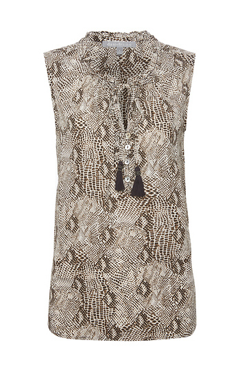 Daniel Rainn Sleeveless Snake Print Top Slide 1
