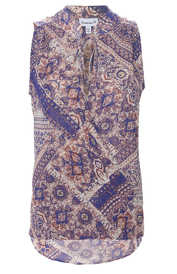 Veronica M Sleeveless Surplice Top Slide 1