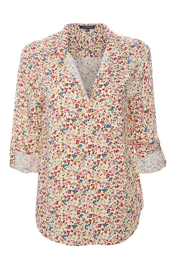 Velvet Heart Floral Print Top Slide 1