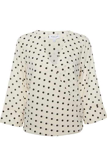 3/4 Sleeve Surplice Blouse Slide 1