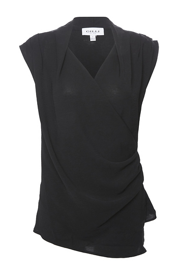 Sleeveless Surplice Top Slide 1