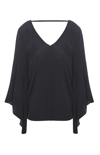 Matty M V-Neck Bow Detail Top Slide 1