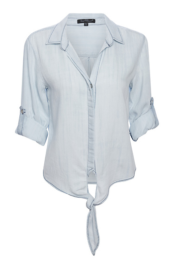 Velvet Heart Tie Front Long Sleeve Slide 1