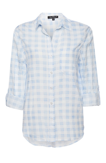 Velvet Heart Plaid Button Down Slide 1