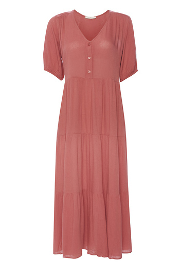 Tiered Short Sleeve Midi Dress Slide 1